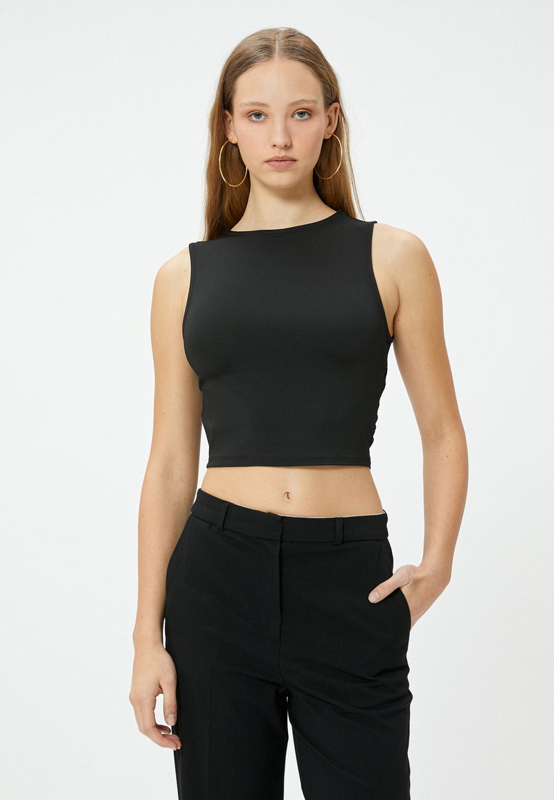 Koton CUT OUT DETAIL TANK - Toppi - black