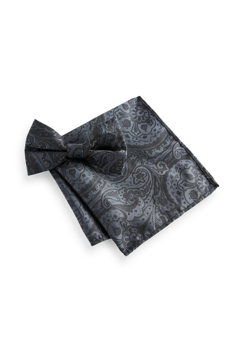 Next SET - Nosinaitė į švarko kišenę - black paisley