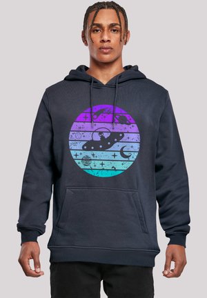 RETRO ALIEN WELTRAUM SONNENUNTERGANG - Hoodie - navy