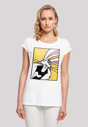F4NT4STIC LOONEY TUNES BUGS BUNNY LAUGHING - T-shirts med print - white