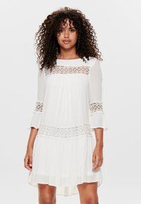 ONLY - ONLTYRA LIFE SHORT DRESS - Dienas kleita - off-white Miniatūras attēls 1