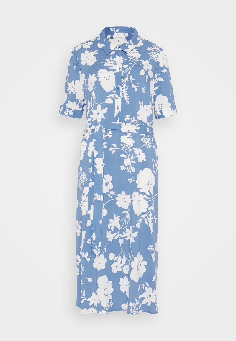 Vila Blousejurk blauw Vila Blousejurk blauw
