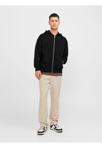 Jack & Jones PREMIUM JPRBLUHARVEY ZIP HOOD UNISEX - Sweat zippé - black