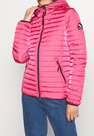 Bunda z prachového peří - pink