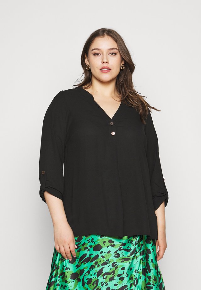 ROLL SLEEVE - Blouse - black