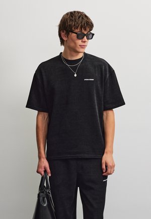 Pegador, LAGOS OVERSIZED SOFT RIB TEE - Обикновена тениска - washed black