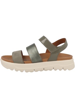 XAND - Platform sandals - sage dark green