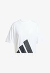 ESSENTIALS BIG LOGO BOYFRIEND - Print T-shirt - white black