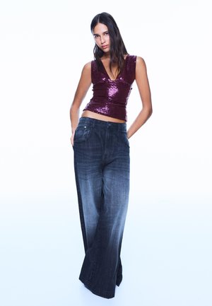 Bershka SHIMMERY WITH GATHERING - Blouse - multi-coloured