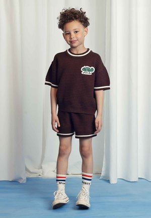 LIZARD PATCH CROCHET TEE UNISEX - Print T-shirt - brown