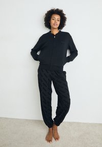 BOSS ZIP JACKET - Pyjamashirt - black
