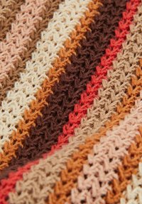 Reiss REGULAR FIT - CANDY STRIPED - Kardigán - coral