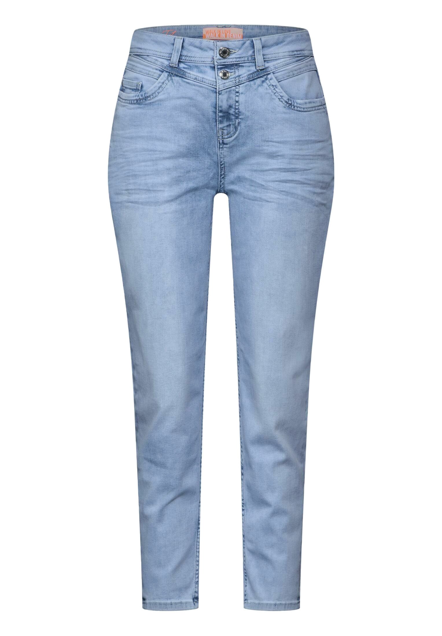 Street One HIGH WAIST - Jeans Tapered Fit - blau/light blue - Zalando