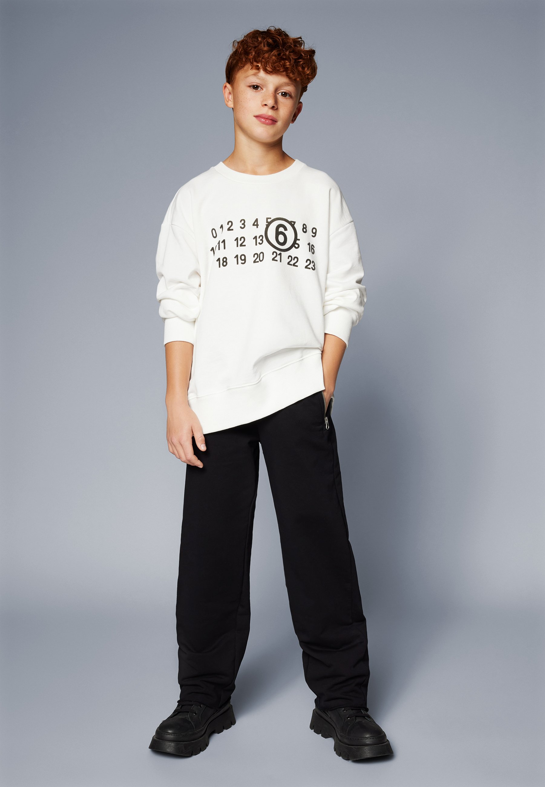 MM6 Maison Margiela SWEAT SHIRT スウェットシャツ MM6 Maison Margiela ダメージ スウェットシャツ | グレー