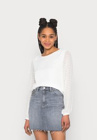 VILA VIMALIANA O NECK  - Bluse - cloud dancer
