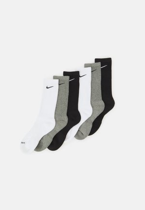 EVERYDAY PLUS CUSH CREW UNISEX 6 PACK - Sports socks - white(black)/carbon heather(black)/black(white)