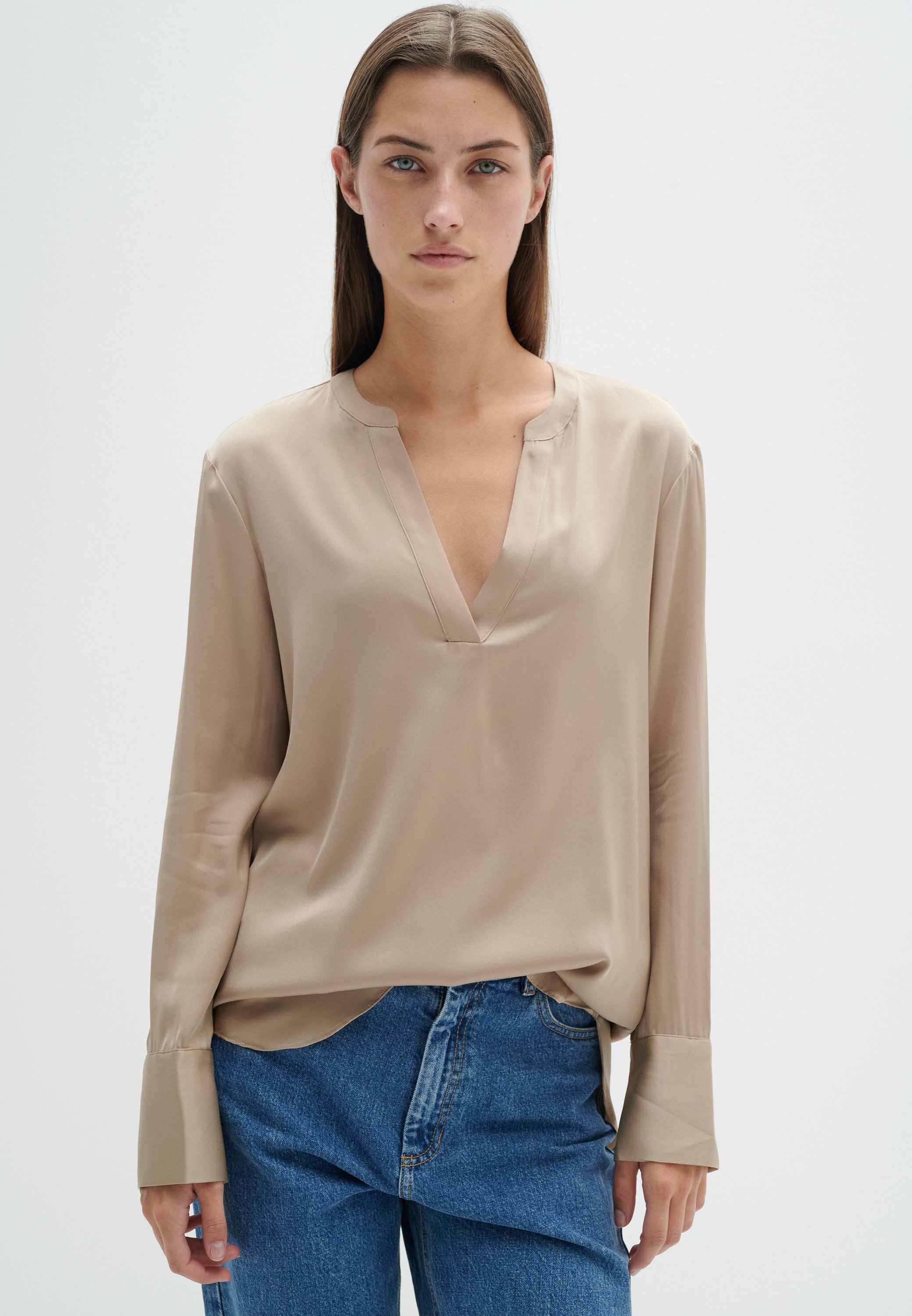 Beige seidenbluse Clearance