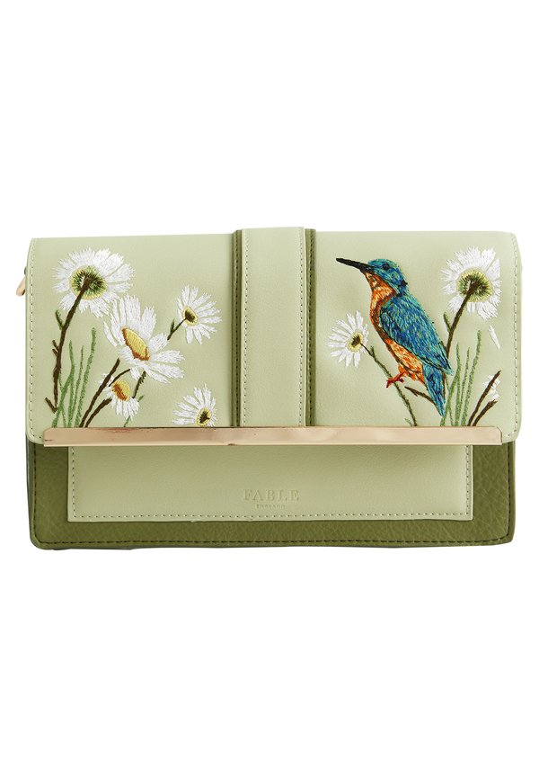 EMBROIDERED KINGFISHER - Umhängetasche