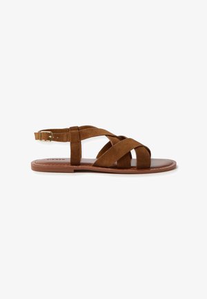 PIOMBO Sandalen - tobacco brown