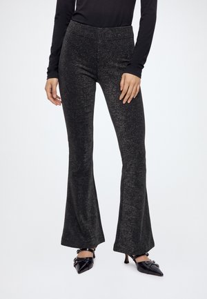 Vero Moda, BROOKLYN FLARED PANT NOOS - Панталони - black / mega glitter