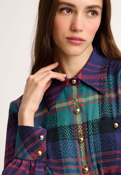 Luisa Spagnoli GALANTERIA - Tričkové šaty - var verde blu