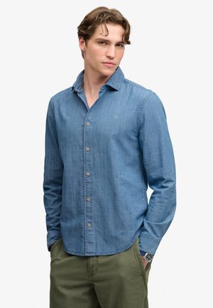 Superdry & Co, ESSENTIALS CHAMBRAY LONG SLEEVE - Chemise - washed indigo