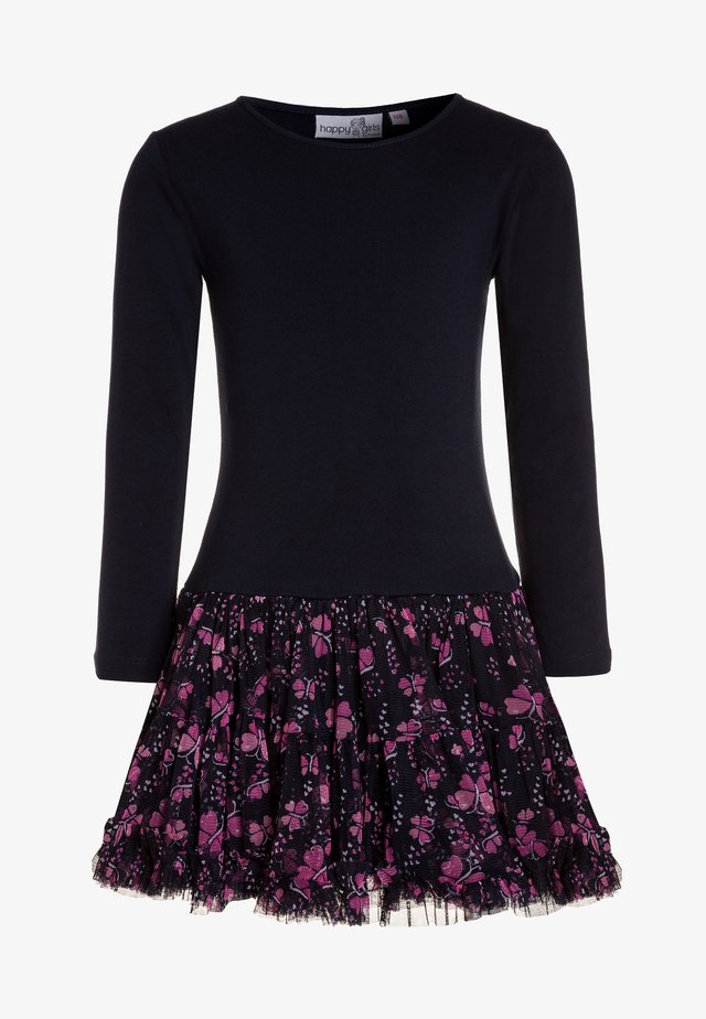 MIT SCHMETTERLINGEN - Jerseykleid - navy