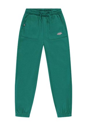 Turquoise sweatpants van zachte stof, met een elastische tailleband, twee zijzakken en een klein logo op het linkerzakgebied.