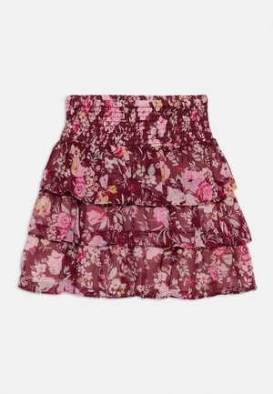 FLOUNCES AND SMOCK  - Minirok - dusty red