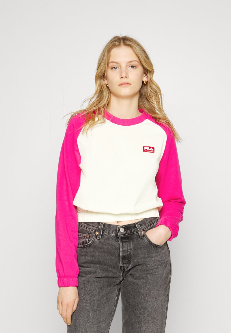 Damen Sweatshirts | Fila TABOR RAGLAN CROPPED CREW NECK Sweatshirt sweet corn/pink peacock/weiß - ST34713 Damen Sweatshirts | Fila TABOR RAGLAN CROPPED CREW NECK Sweatshirt sweet corn/pink peacock/weiß - ST34713
