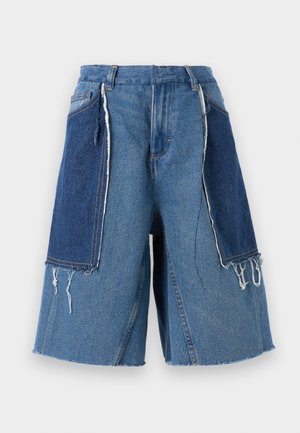 Ksenia Schnaider REWORKED BERMUDA  - Denim shorts - denim mixed blue