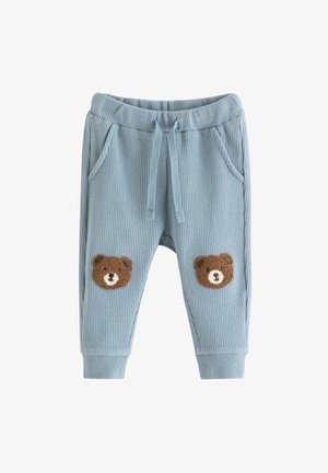 Lindex, LINDEX WAFFLED JOGGERS LINDEX UNISEX - Træningsbukser - dusty blue