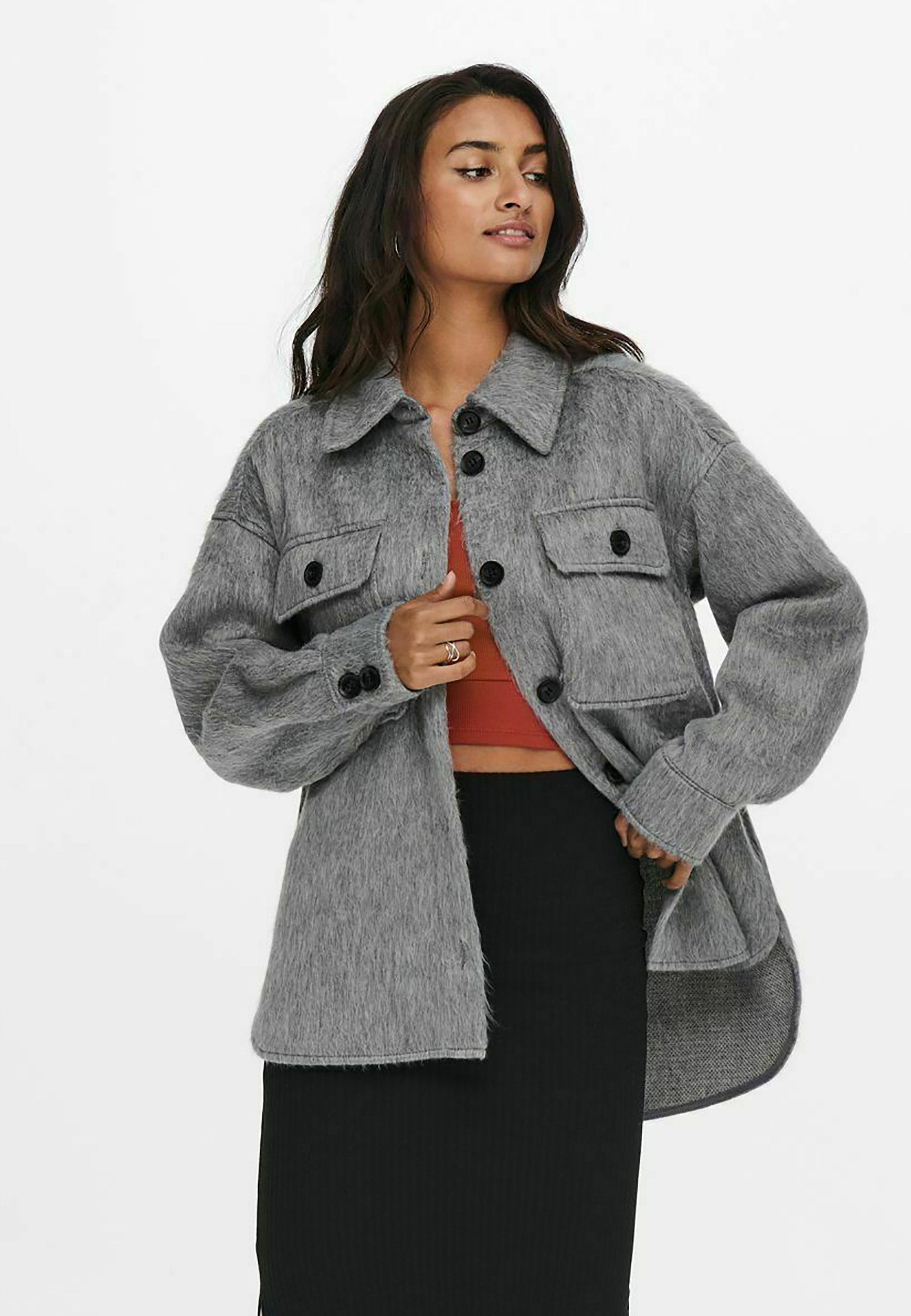 light grey cropped jacket