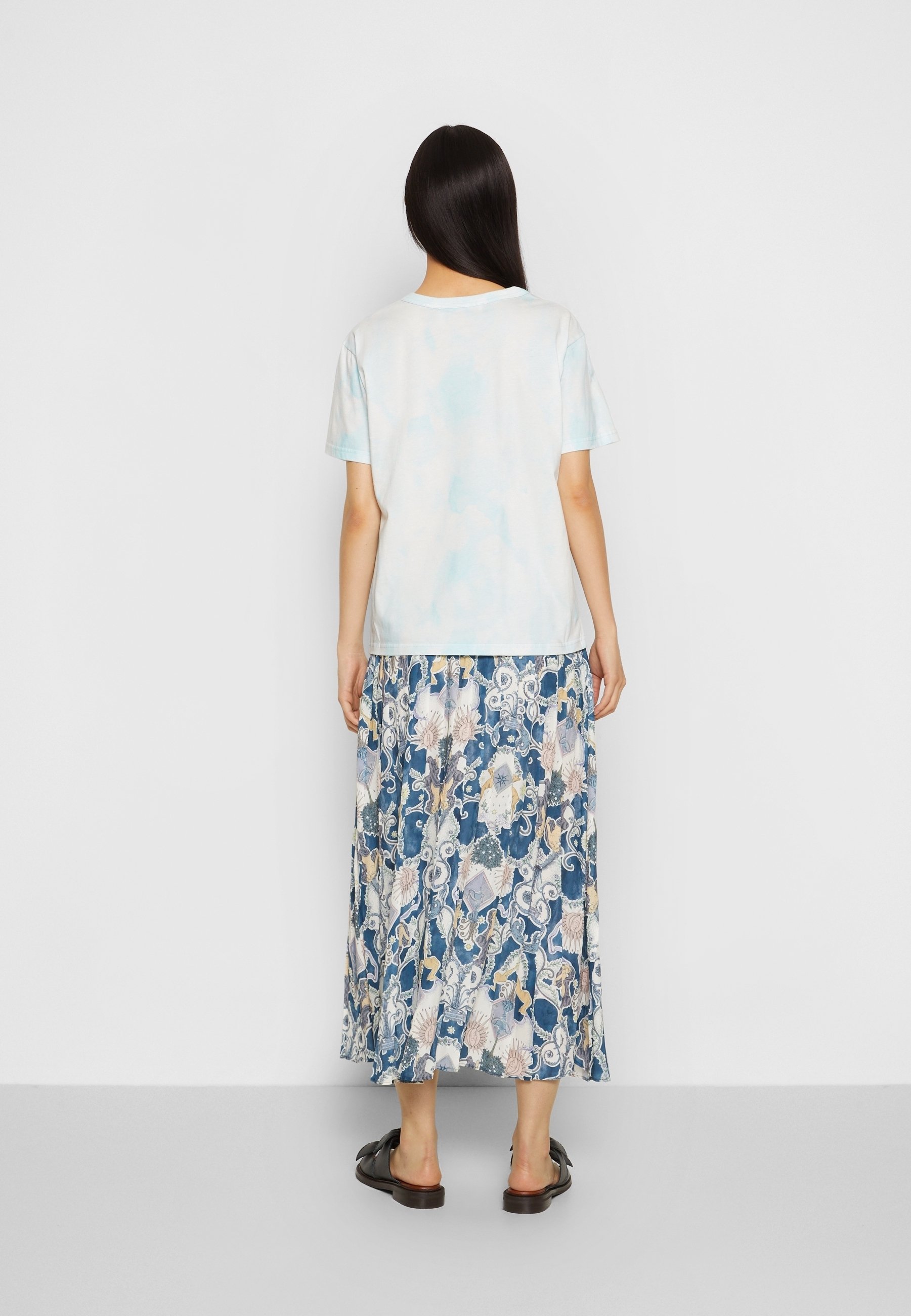 See by Chloé T-shirt z nadrukiem/jasnoniebieski melanż