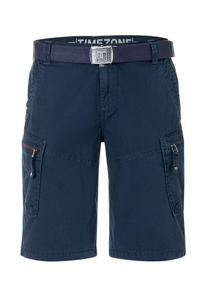 TIMEZONE, CARGO-SHORTS GÜRTEL KNIELANG REISSVERSCHLUSS REGULAR FIT  - Shorts - blau