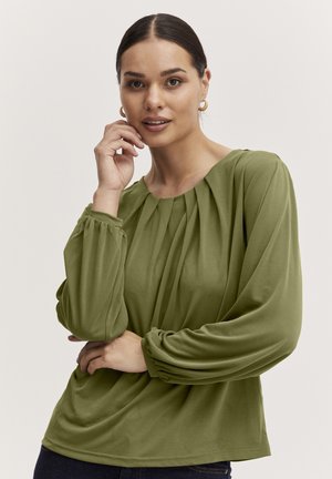 BYPERL TSHIRT  - Long sleeved top - military olive