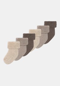 Ewers - NEWBORN UNISEX 6 PACK - Čarape - dunkel beige Minijatura 1