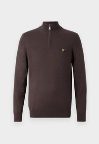 QUARTER ZIP - Pulover - espresso