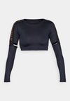 HONEY BUNNY CROP TOP - Pitkähihainen paita - black