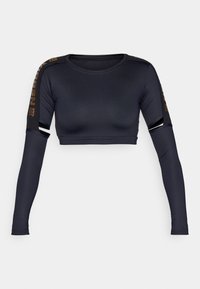 HONEY BUNNY CROP TOP - Top s dlouhým rukávem - black