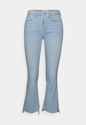 FRAME LE CROP MINI RAW STAGGER - Šiek tiek platėjantys apačioje džinsai - clarity