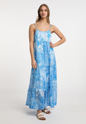 IZIA GAYA - Maxi-jurk - blau weiss