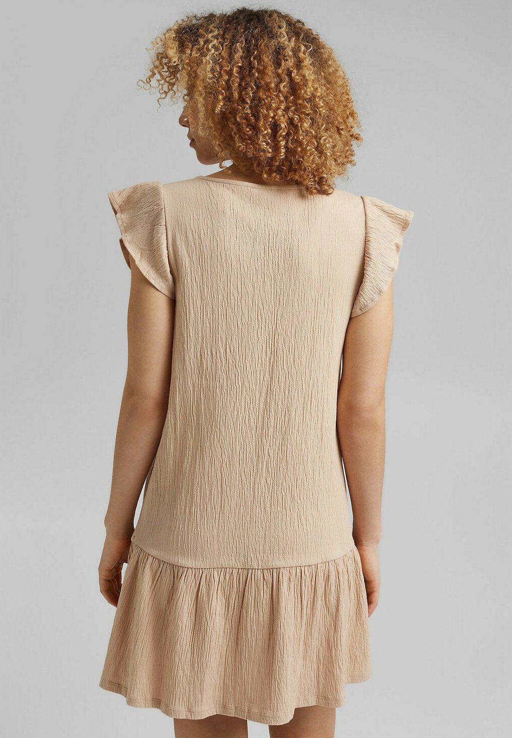 edc by Esprit CRINKLE DRESS - Blusenkleid - beige - Zalando.de