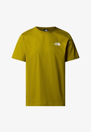 The North Face M SS BOX NSE TEE - T-shirt con stampa - deep dijon woodland gre