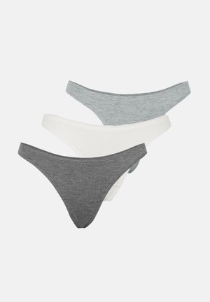 3 PACK - G-strenge - grey marl/white/light grey marl