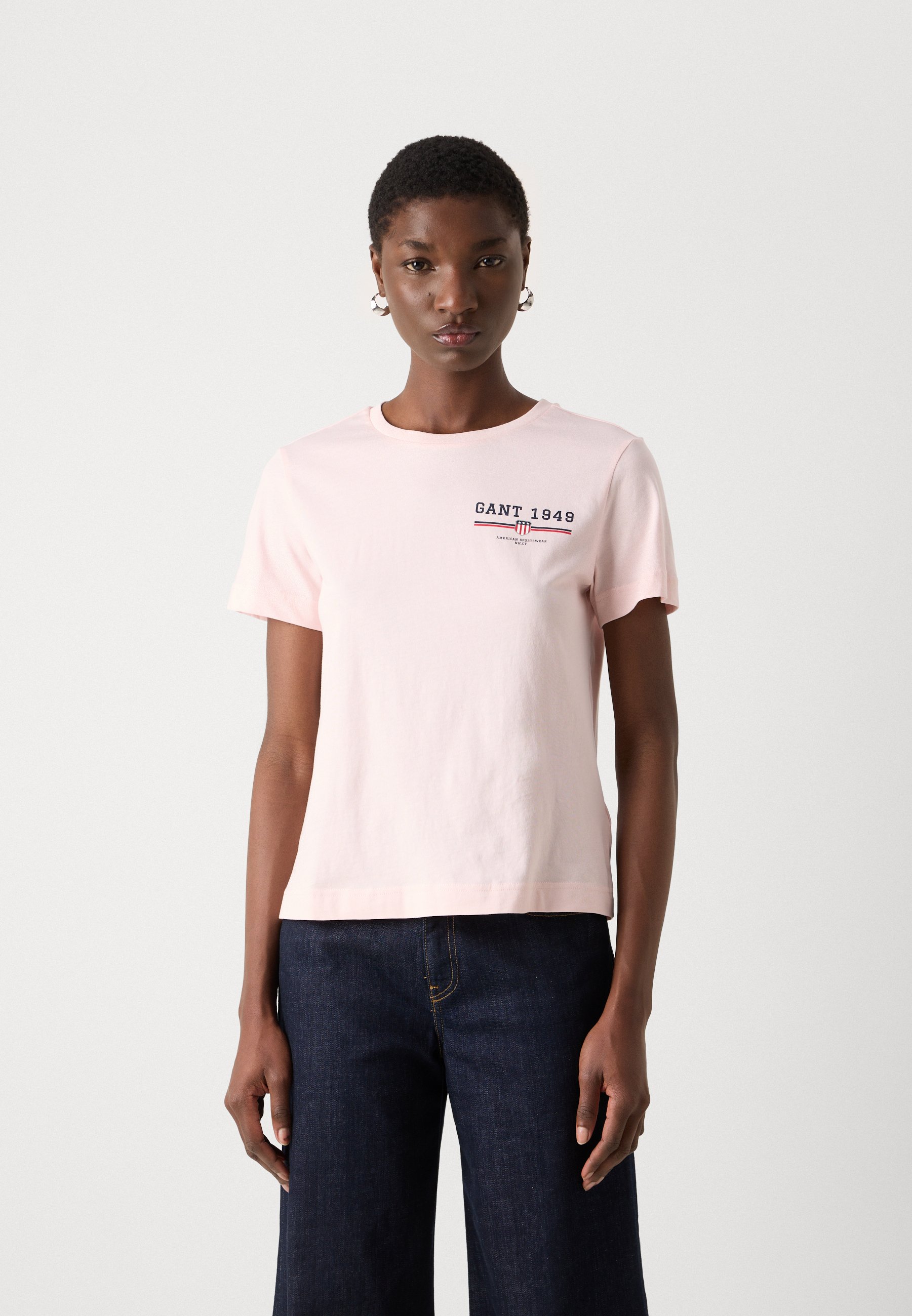 売れ筋商品|||ガント Tシャツ レディース トップス GRAPHIC - Basic T-shirt - salmon ガント レディース Tシャツ トップス GRAPHIC - Basic T-shirt