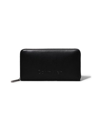 Calvin Klein EMBOSSED LOGO ZIP - Portafoglio - ck black