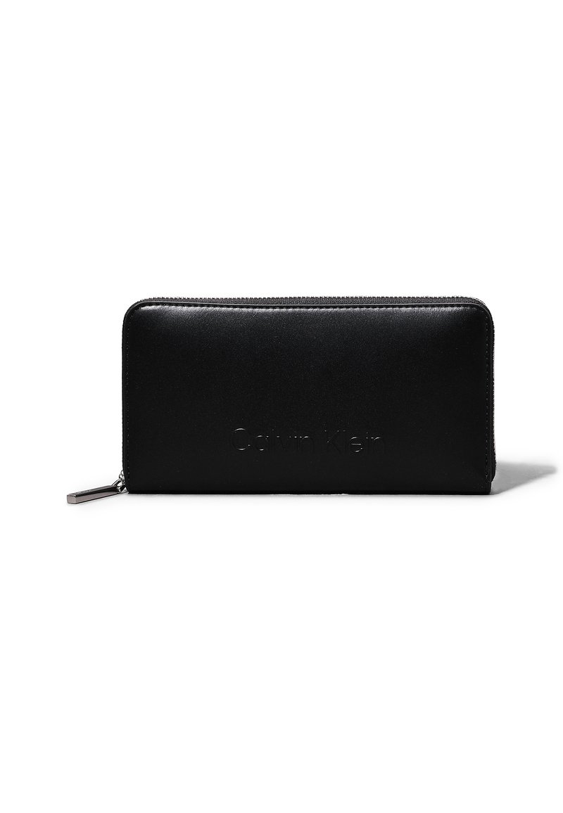 Calvin Klein EMBOSSED LOGO ZIP - Portafoglio - ck black