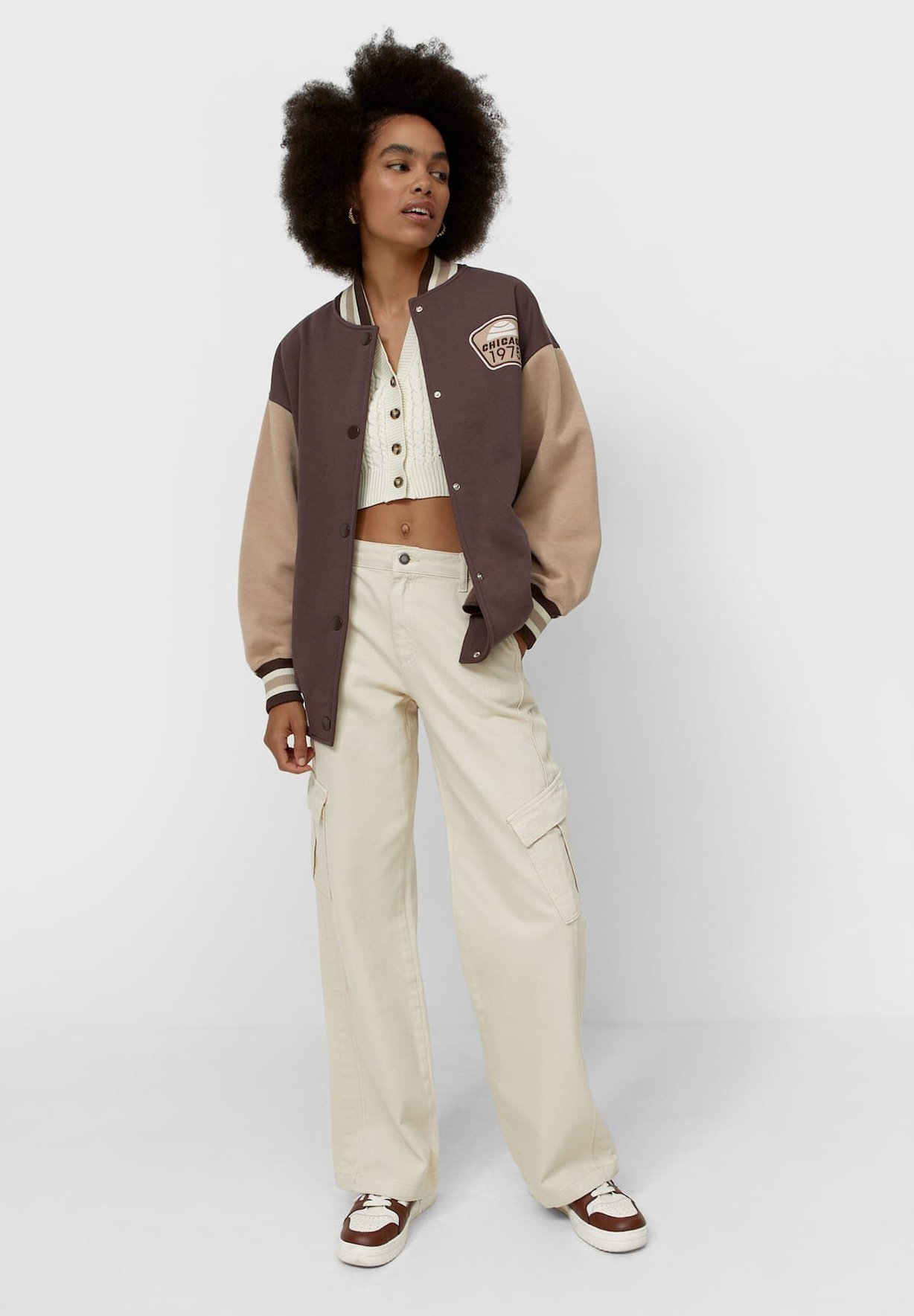 Stradivarius PLÜSCH - Giubbotto Bomber - brown/marrone - Zalando.it