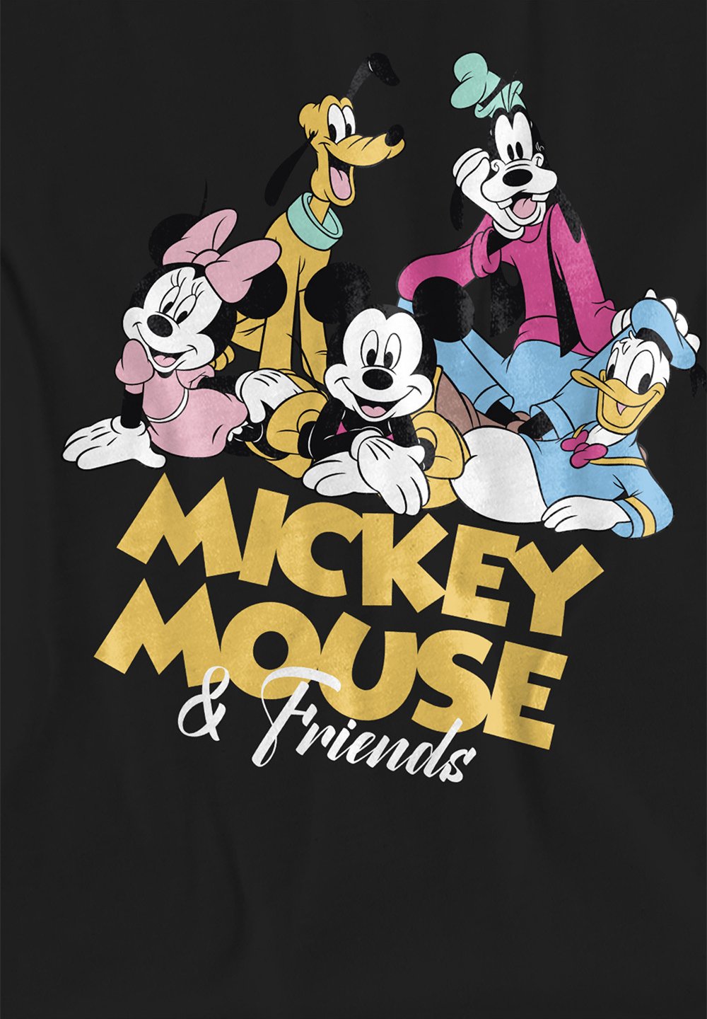 Disney MICKEY MOUSE FRIENDS - Print T-shirt - black - Zalando